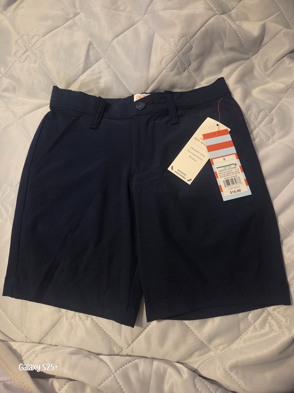 Cat & Jack Navy School Uniform Shorts Size 5